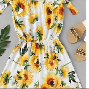 Floral Print Knot Side Romper
